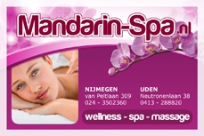 Voorkant stempelkaart Mandarin Spa